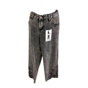 Ashley Mason Lucy Fit black stonewash embroidered cross detail jeans size‎ 7/28